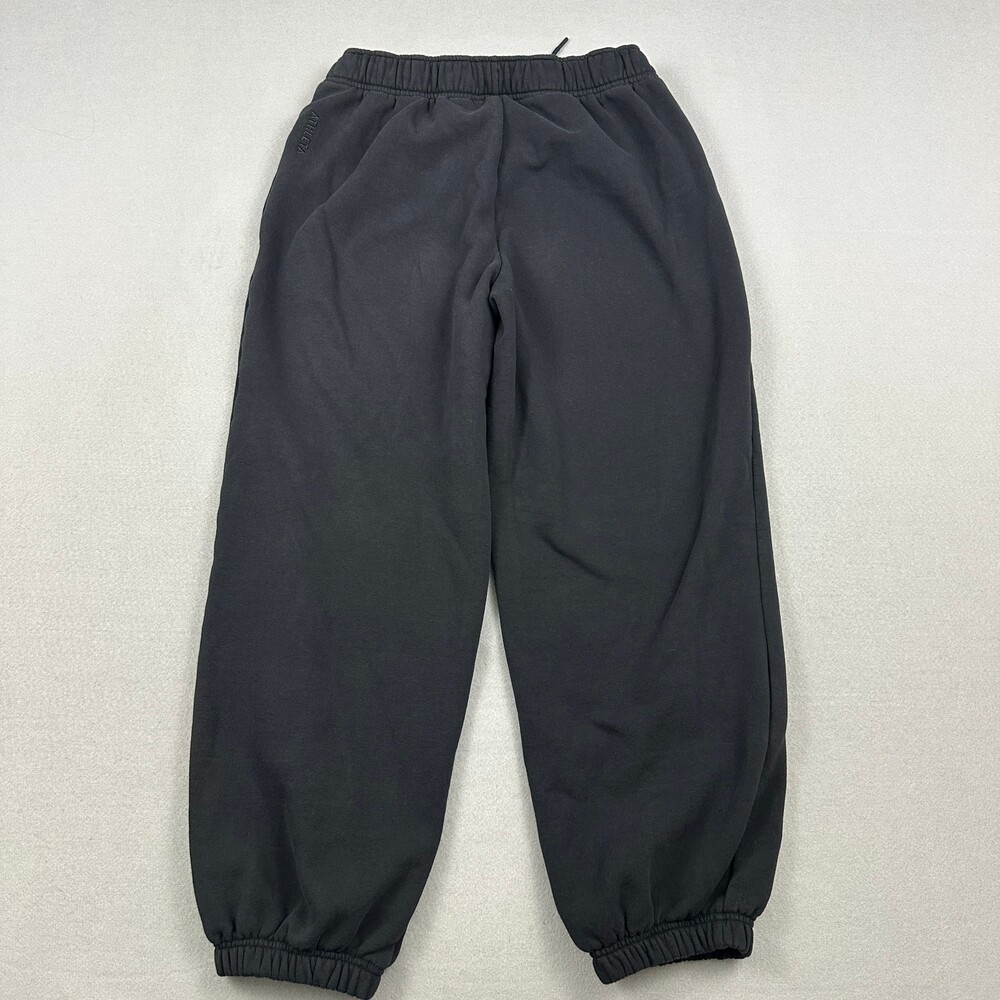 Athleta Pants Women Medium Black Solid Fleece Joggers Cinch Bottom Sweatpants M - Picture 6 of 12